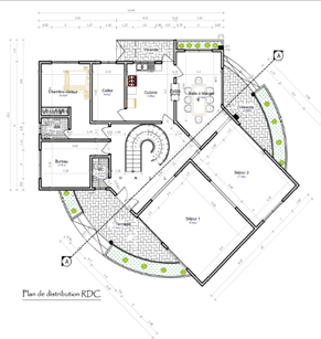 Plan de distribution du rez-de-chaussée